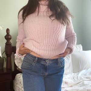 Banana Republic Marino wool cable knit turtleneck sweater